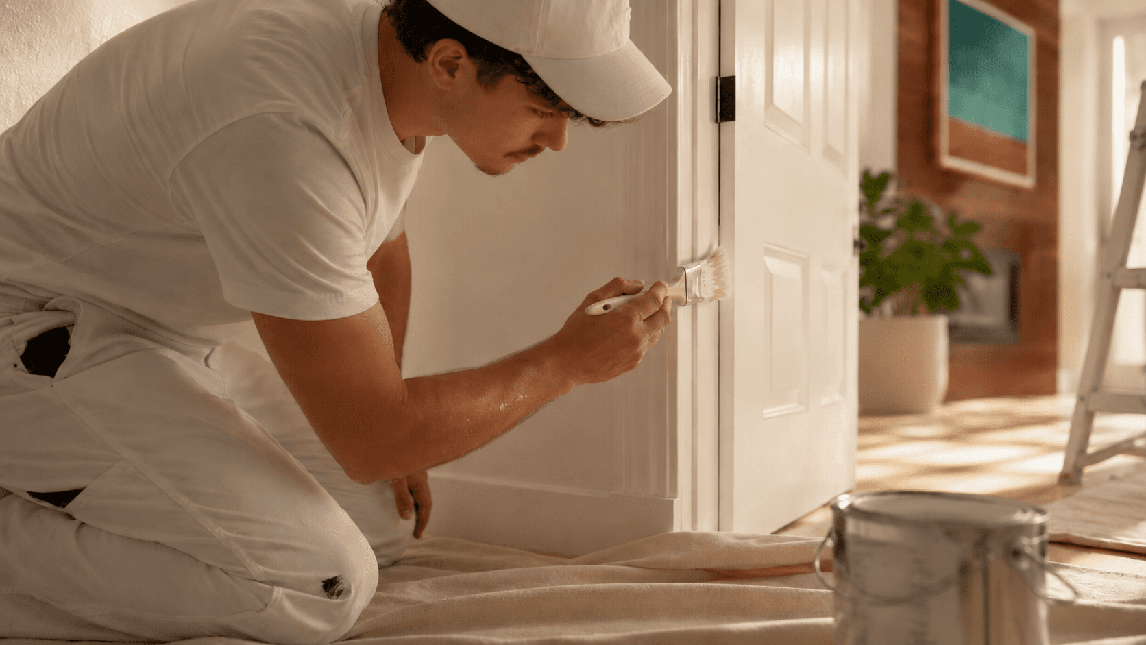 Semi-gloss door frame and trim finish