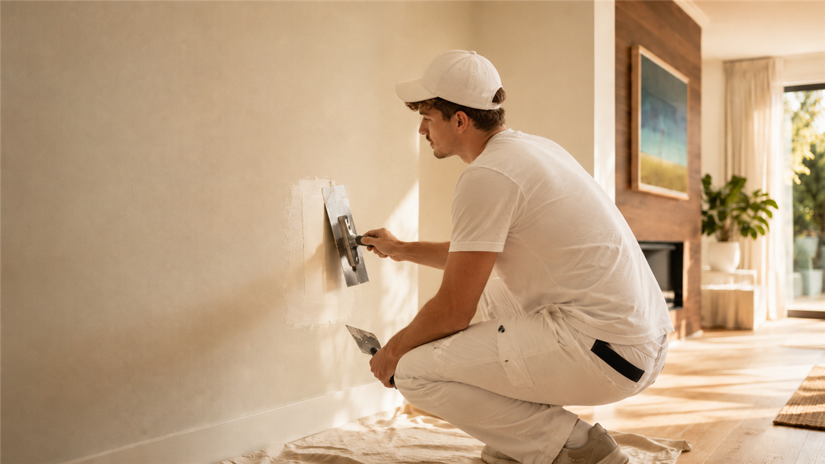 Wall repair and preparation before painting